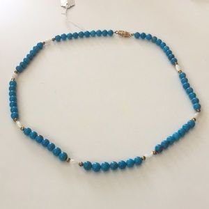 Turquoise pearl necklace